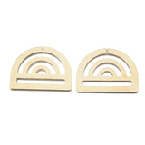 10pcs Brass Rainbow Pendant Arch Window Half Circle Charms for DIY Boho Jewelry
