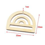 10pcs Brass Rainbow Pendant Arch Window Half Circle Charms for DIY Boho Jewelry