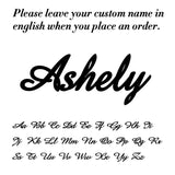 Sipuris Name Necklace Pendant Cuban Chain Personalized Nameplate