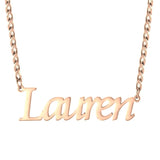 Sipuris Name Necklace Pendant Cuban Chain Personalized Nameplate