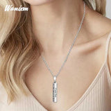 Vertical Bar Pendant Stainless Steel Necklace