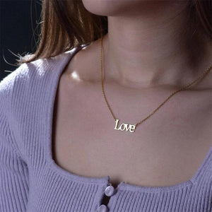 Personalized Stainless Steel Nameplate Pendant Choker for Couples