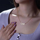 Personalized Stainless Steel Nameplate Pendant Choker for Couples