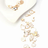 30pcs Enamel Charms Pendants Mixed Flower Animal Star Alloy Earrings Jewelry