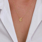 Custom Initial Necklace Stainless Steel A-Z Pendant Choker