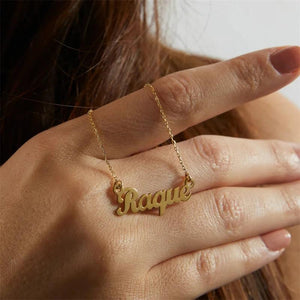 Personalized Name Necklace for Women Girls Stainless Steel