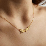 Personalized Name Necklace for Women Girls Stainless Steel