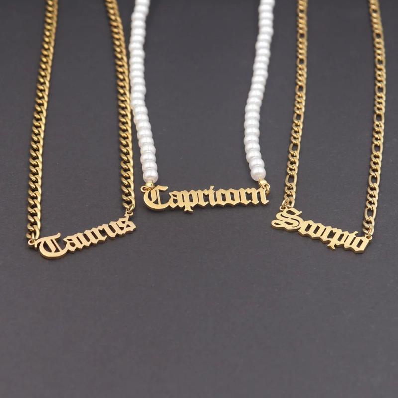 Constellation Choker Necklace Zodiac Sign Necklaces For Women's Jewelry