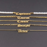 Constellation Choker Necklace Zodiac Sign Necklaces For Women's Jewelry