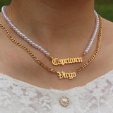 Constellation Choker Necklace Zodiac Sign Necklaces For Women's Jewelry