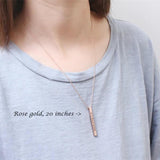Personalized 3D Bar Name Necklace Stainless Steel Chain Men/Women