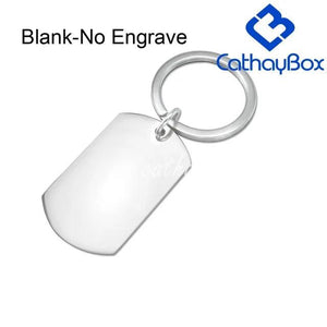 Personalized Photo Engrave Pendant Dog Tag Keychain Necklace Gift