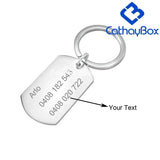 Personalized Photo Engrave Pendant Dog Tag Keychain Necklace Gift