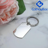 Personalized Photo Engrave Pendant Dog Tag Keychain Necklace Gift