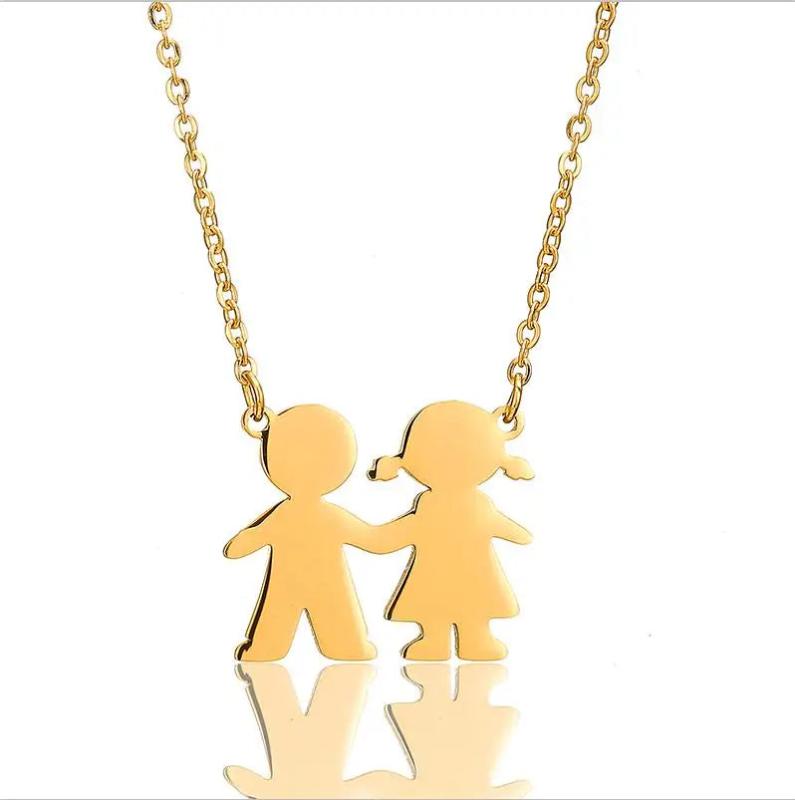 Personalized Name Necklace For Women Silver Stainless Steel Chain Couples