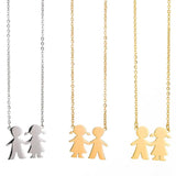 Personalized Name Necklace For Women Silver Stainless Steel Chain Couples