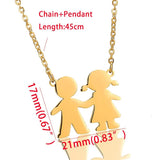Personalized Name Necklace For Women Silver Stainless Steel Chain Couples
