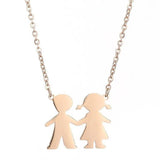 Personalized Name Necklace For Women Silver Stainless Steel Chain Couples