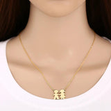 Personalized Name Necklace For Women Silver Stainless Steel Chain Couples