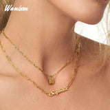 Personalized Stainless Steel Name Necklace Choker