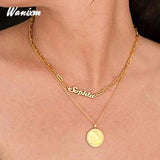 Personalized Stainless Steel Name Necklace Choker