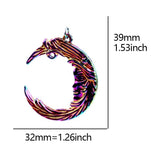 5pcs Star Sun Moon Charms Pendant Rainbow Accessories for Jewelry Making