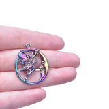 5pcs Star Sun Moon Charms Pendant Rainbow Accessories for Jewelry Making