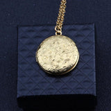Engraved Round Photo Box Pendant Personalized Necklace