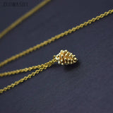Tiny Pinecone Charm Necklace Dainty Pine cone Necklace Autumn Jewelry
