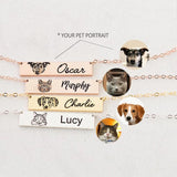 Personalized Stainless Steel Animal Avatar Name Necklace