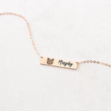 Personalized Stainless Steel Animal Avatar Name Necklace