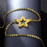 Personalized Star Engraved Name Necklaces for Women Stainless Steel