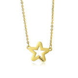 Personalized Star Engraved Name Necklaces for Women Stainless Steel