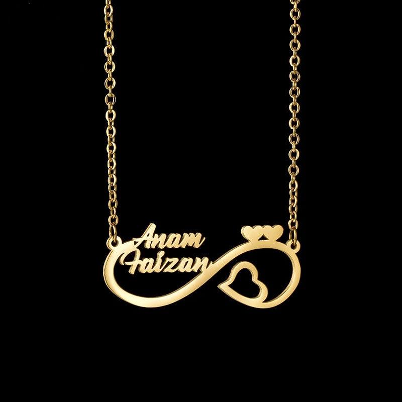 Stainless Steel Infinity Heart Necklaces for Couples