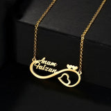 Stainless Steel Infinity Heart Necklaces for Couples