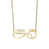 Stainless Steel Infinity Heart Necklaces for Couples