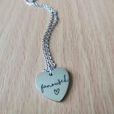 Personalized Engraved Name Heart Necklace Stainless Steel Letter Pendant