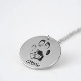 Custom Pet Paw Print Necklace with Name - Unisex Stainless Steel Jewelry
