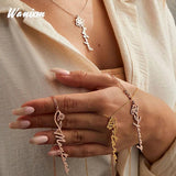 Personalized Name Necklace with Flower & Birth Month - Handwriting Style