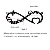 Infinite Shape Name Necklace Silver Stainless Steel Pendant Necklace