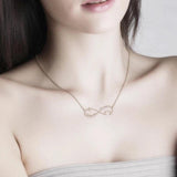 Infinite Shape Name Necklace Silver Stainless Steel Pendant Necklace