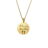 Engraved Photo Name Necklace Round Keepsake For Women Men