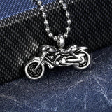 Engraved Punk Boys Motorcycle Necklace Ashes Memorial Pendant Women