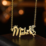 Heart Jewelery Stainless Steel Name Necklace Dancer Pendant