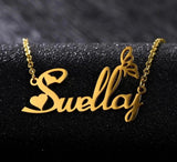 Personalized Stainless Steel Butterfly Choker Necklace