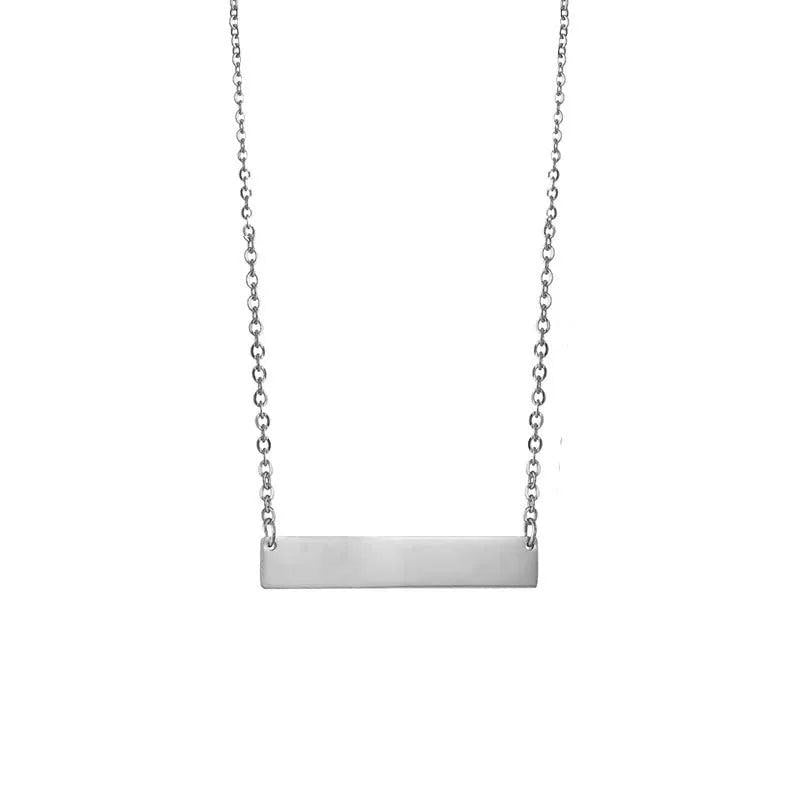 Personalized Stainless Steel Name Bar Necklace
