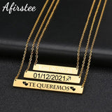 Personalized Stainless Steel Name Bar Necklace
