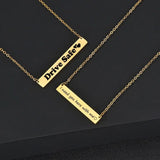 Personalized Stainless Steel Name Bar Necklace