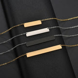 Personalized Stainless Steel Name Bar Necklace
