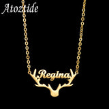 Customized Stainless Steel Nameplate Pendant Letter Necklace
